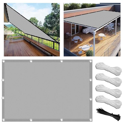 Toldo Vela de Sombra 3x6m Rectangular Impermeable Toldos Exterior Terraza Protección Rayos UV Resistente al Desgarro para Terraza Balcon Patio Exteriores Jardín con Ojales y Cuerdas de Fijación