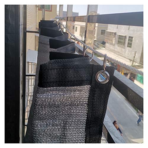 Toldo Vela de Sombra Persianas Enrollables Balcón Privacidad Lona Decoración HDPE Protección UV Permeable por Exterior Patio Toldo, Tamaño Personalizado ALGFree (Color : Silver, Size : 1x3m)