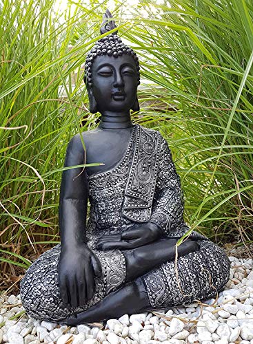 K&L Wall Art Estatua Hecha a Mano Figura Decorativa de Buda Accesorio Feng Shui para la meditación para jardín, Buda de Interior o Exterior, Resistente a Las heladas 45cm