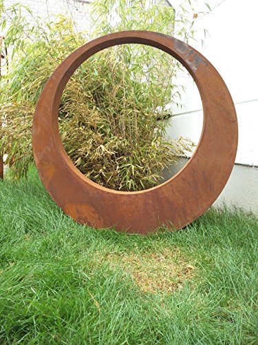 para Jardín (Acero Inoxidable óxido de Escultura de jardín de Metal jardín Figure Símbolo de la Suerte Jardín Decoración H95 * 95 * 5 cm 101514