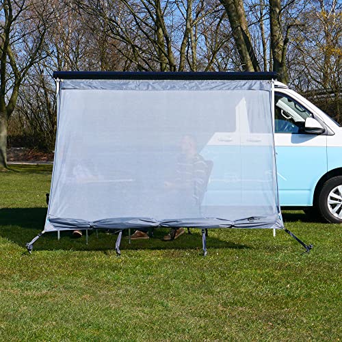 yourGEAR - Autobús de camping Sun + Rain Blocker 2,4 x 2 m - Pared frontal para toldo Bulli, protección contra el sol, el viento y la lluvia