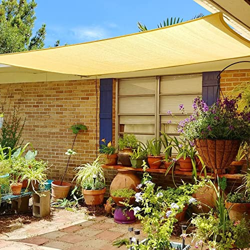 Sunnylaxx 2,5x2,5m Cuadrada Toldo Vela de Sombra, Arena Toldos Exterior Terraza Protección Rayos UV para Exteriores, Pergola, Jardín,Terrazas