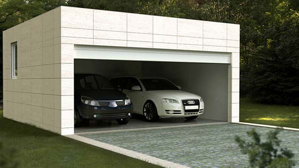 Garajes prefabricados – cocheras grandes exteriores para uno o dos coches: Precios baratos de venta del kit de garaje prefabricado