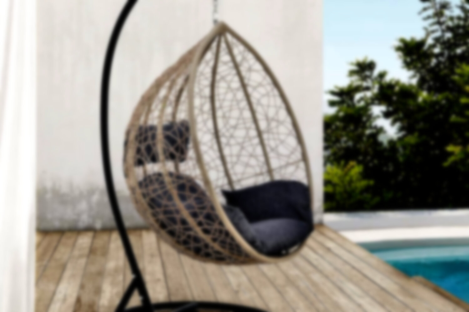 ≡ Silla Colgante - Flotante En Forma De Huevo Para Jardín Y Terraza ...