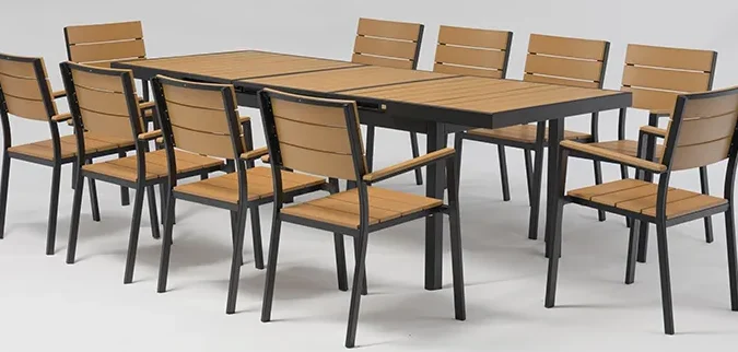 conjunto mesa y sillas de jardin bauhaus