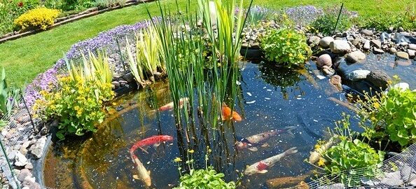 fuentes con estanque de jardin