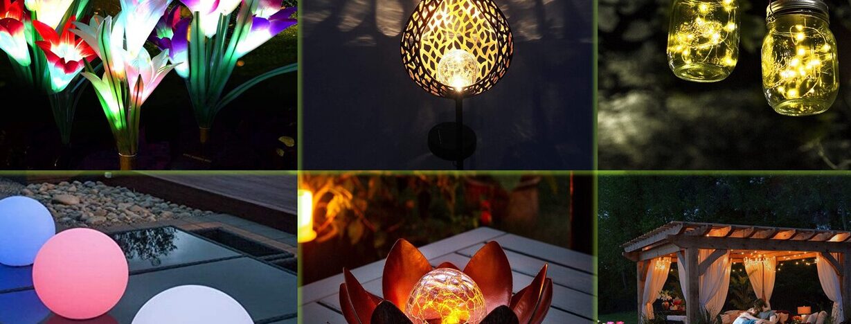 iluminacion mesa de jardin