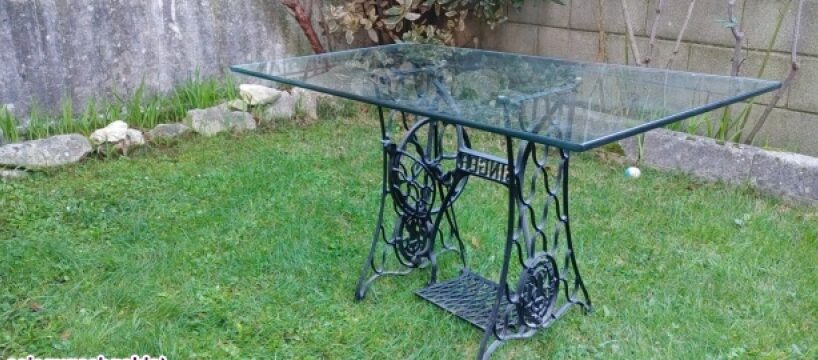 mesa de jardin hierro fundido