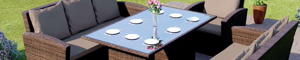 mesa de jardin rectangular
