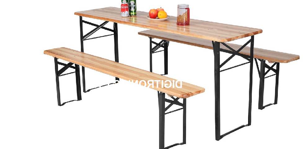 mesa picnic de madera de exterior