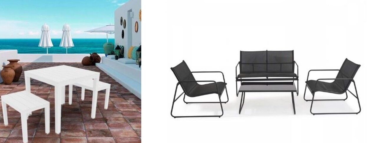 mesa y dos sillas para terraza ikea