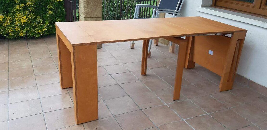mesas de jardin de madera extensibles