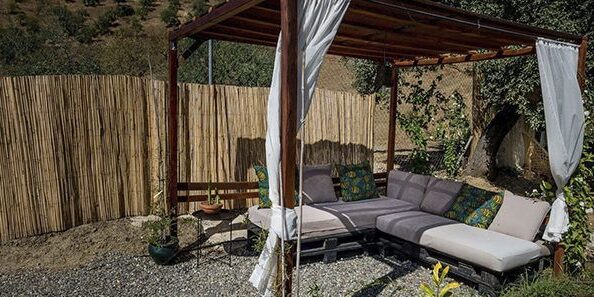 pergola con columpio