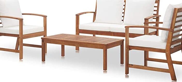 sillas de hierro y madera de jardin 1