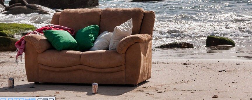 sofa de arena de playa